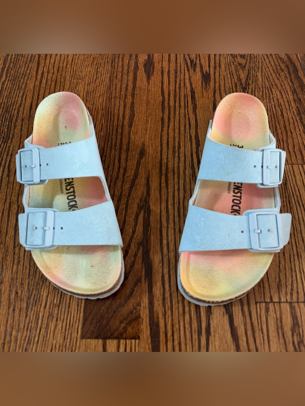 Birkenstock Vegan Arizona Sandals in Pastel Rainbow